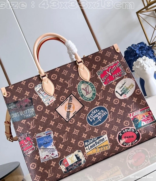 Aaa replica bags Voyage VUITTON LOUIS TOTE ONTHEGO BAG-43*33*18.5cm 0804
